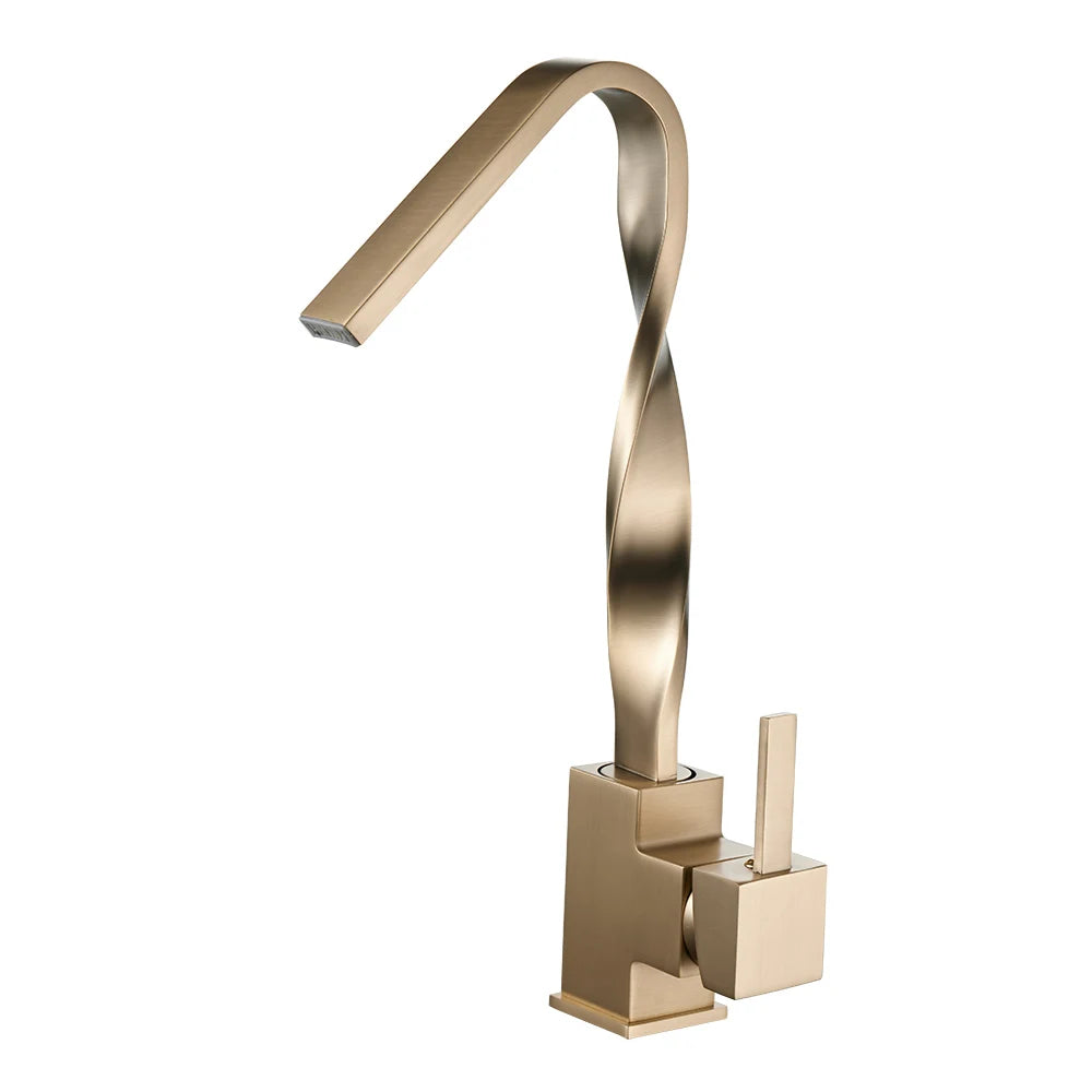 ArtZ® Sleek & Flow Faucet Faucets Slanted Brush Gold