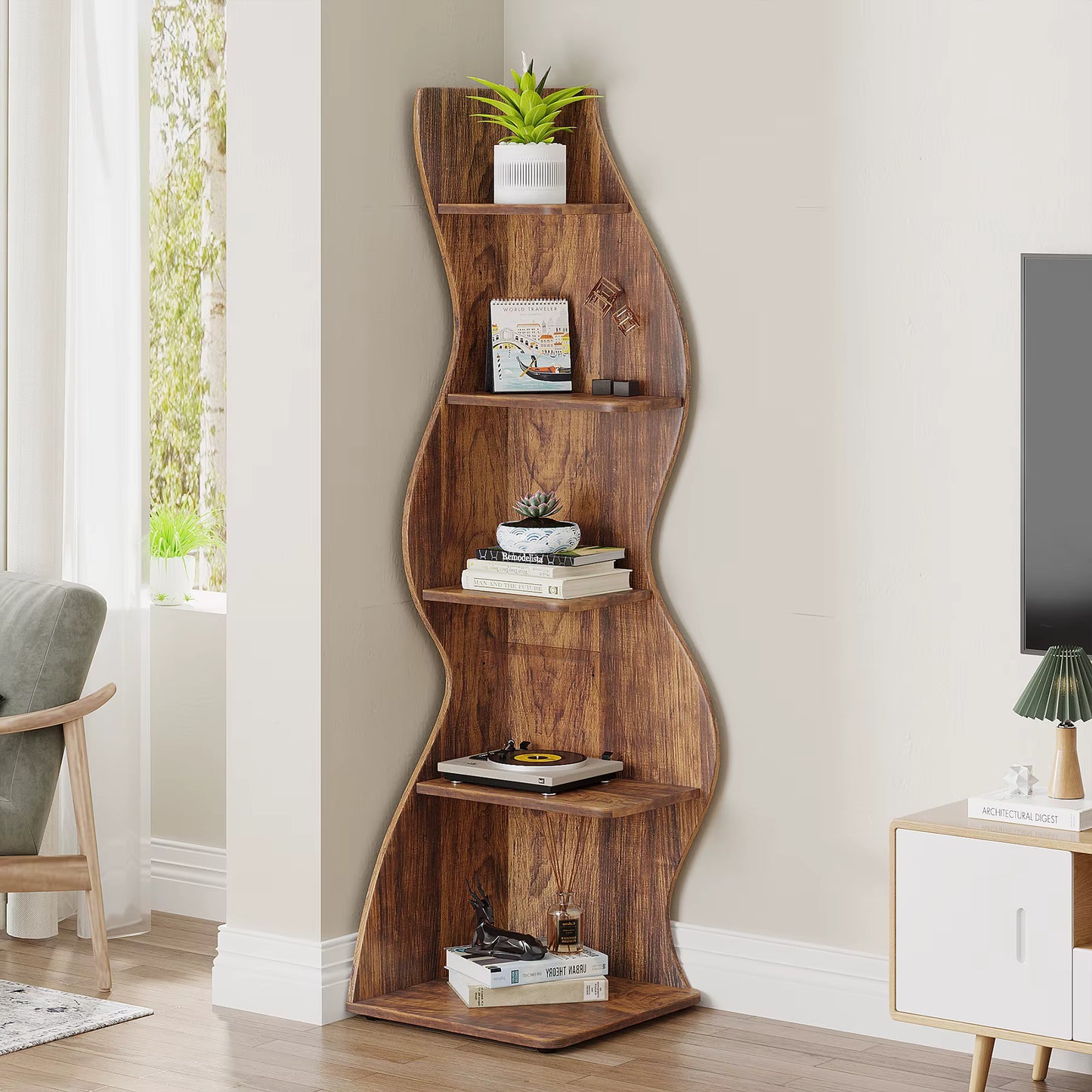 ArtZ® Tidy Tower Shelf Shelf Brown