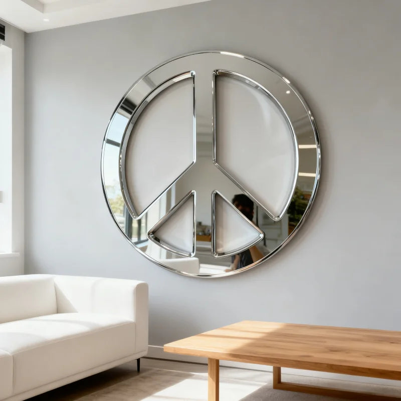 ArtZ® Reflect Peace Stainless Steel Sculpture Peace Sculpture