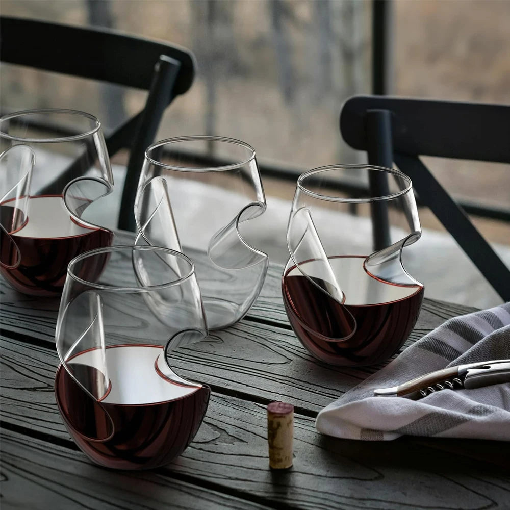 ArtZ® Tipsy Twist Glass Wine Glass