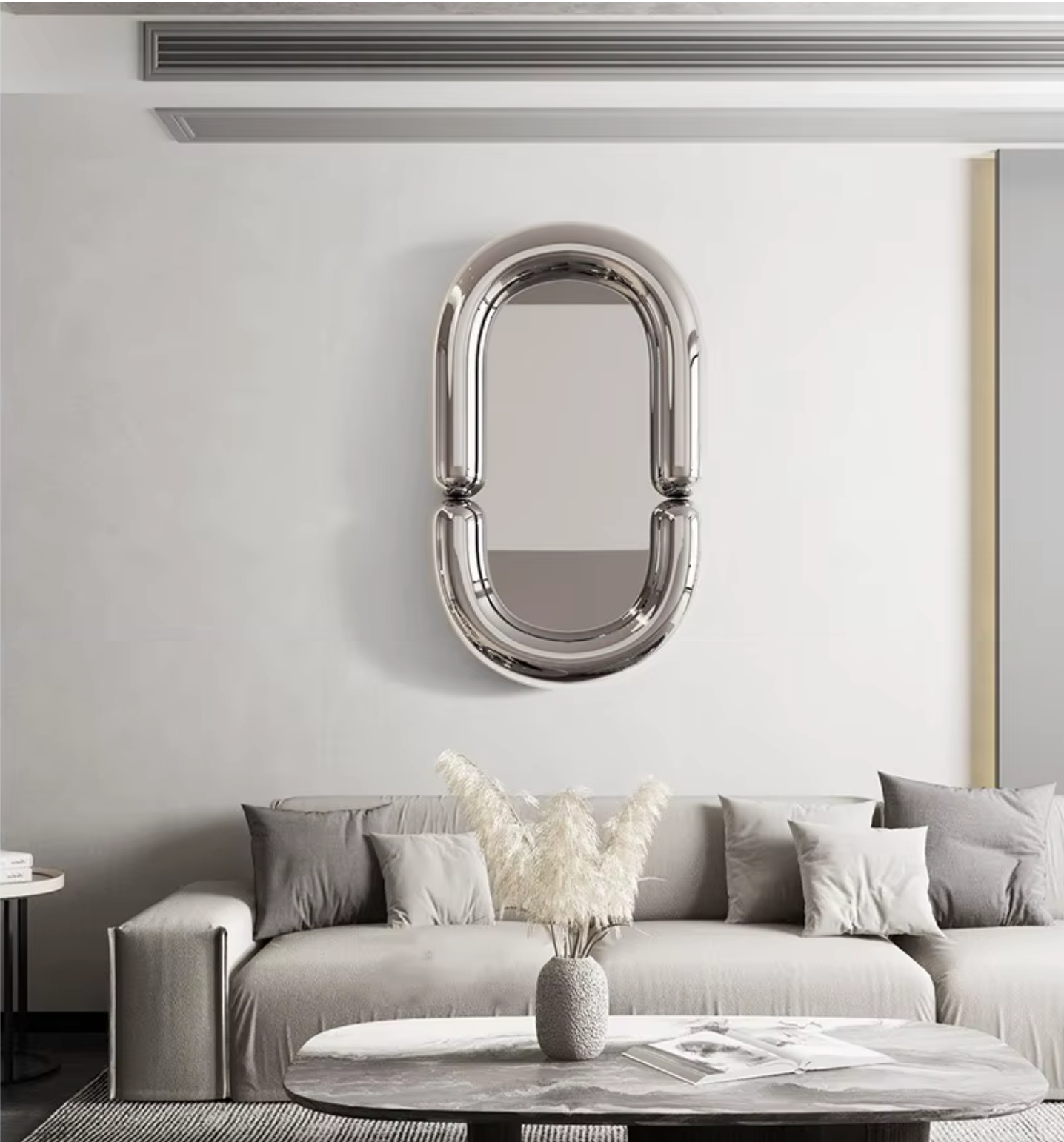 ArtZ® Opal Whirl Stainless Steel Hanging Sculpture Stainless Steel Hanging Sculpture