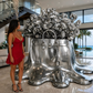 OSO Stainless Steel Floral Dynasty Sculpture Stainless Steel Floral Dynasty Bag Purse MeltingSculpture