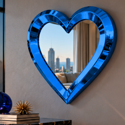 ArtZ® Love at First Sight Mirror Metal Mirror Blue W100cm