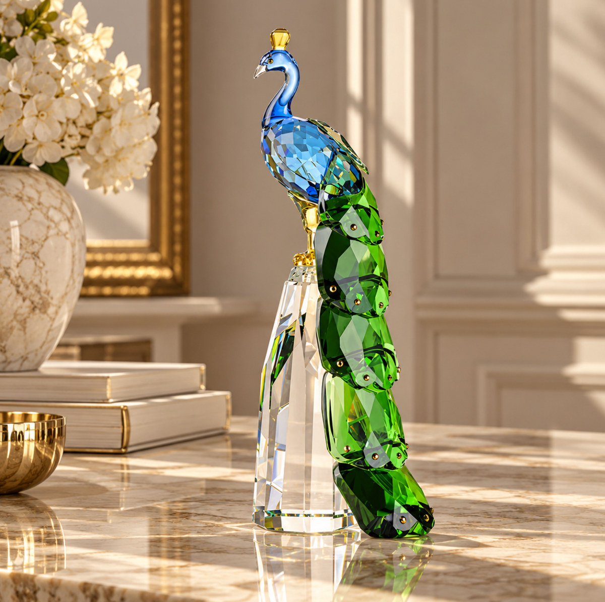 ArtZ® Peacock Princess Sculpture Peacock Sculpture