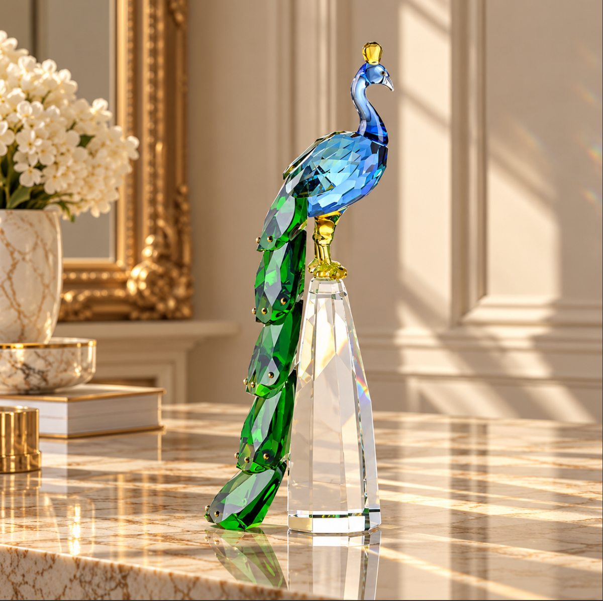 ArtZ® Peacock Princess Sculpture Peacock Sculpture