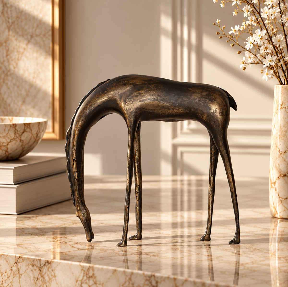 ArtZ® Midnight Stallion Sculpture Horse Sculpture