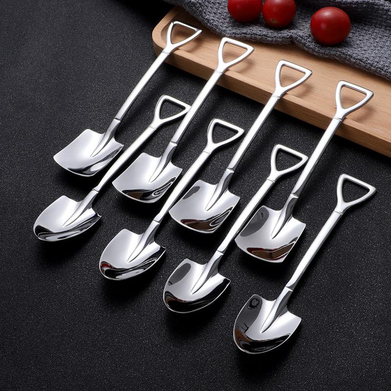 ArtZ® 4-piece Stainless Steel Shovel Teaspoon Set