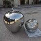ArtZ® Silver Core Stainless Steel Apple Sculpture Apple Sculpture