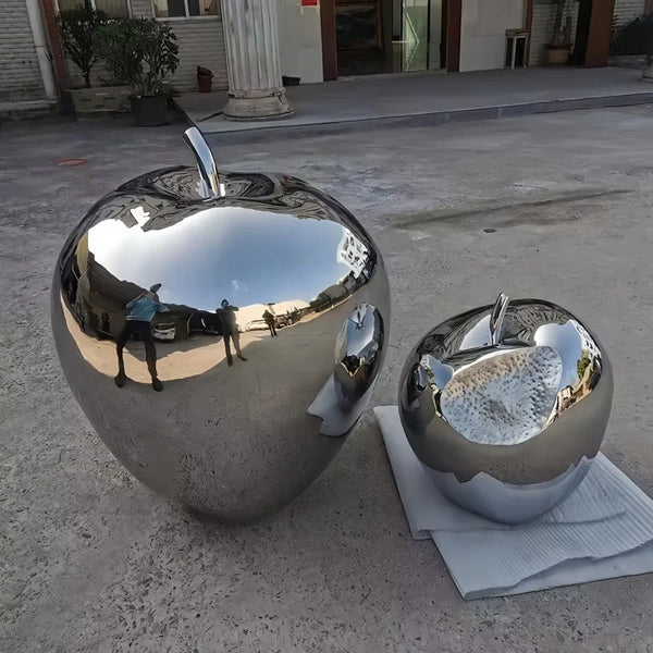 Apple - Arty ArtZ® Silver Core Stainless Steel Apple Sculpture – ArtZMiami