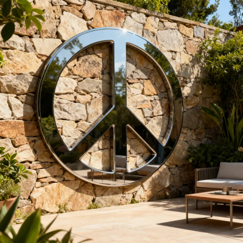ArtZ® Reflect Peace Stainless Steel Sculpture Peace Sculpture