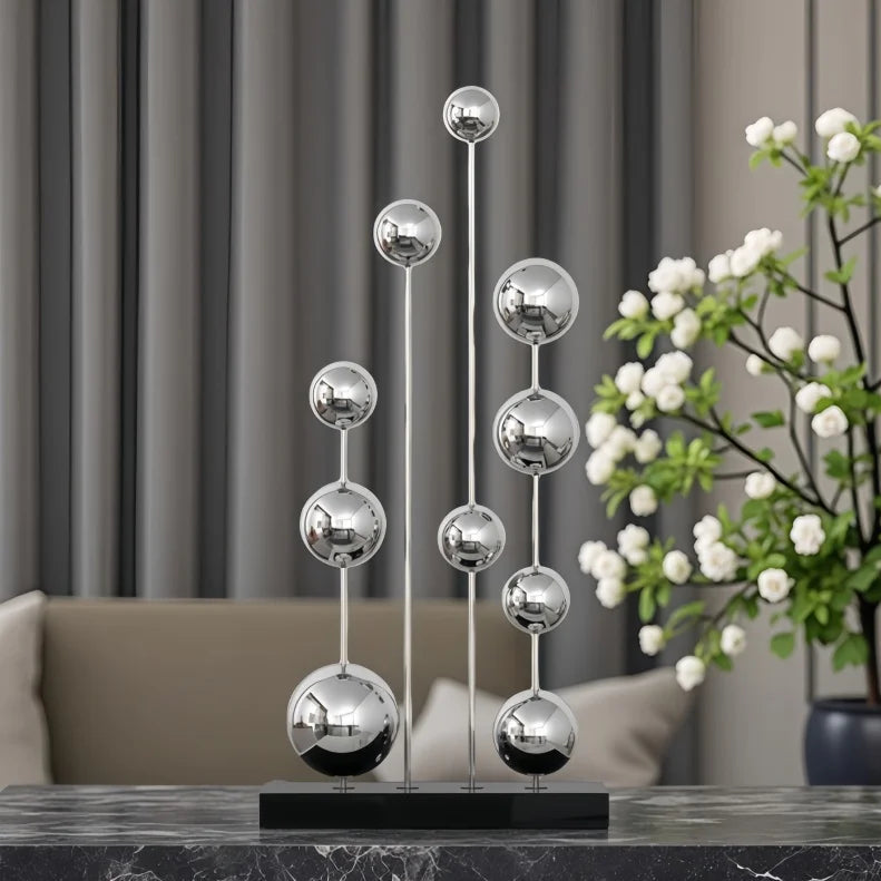 ArtZ® Mirror Orbit Stainless Steel Ball Sculpture Stainless Steel Ball Sculpture