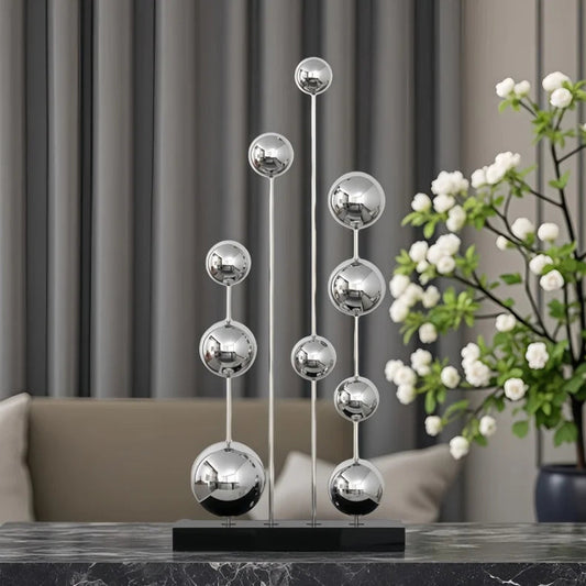 ArtZ® Mirror Orbit Stainless Steel Ball Sculpture Stainless Steel Ball Sculpture