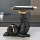 ArtZ® Yoga Bulldog Sculpture And Tray