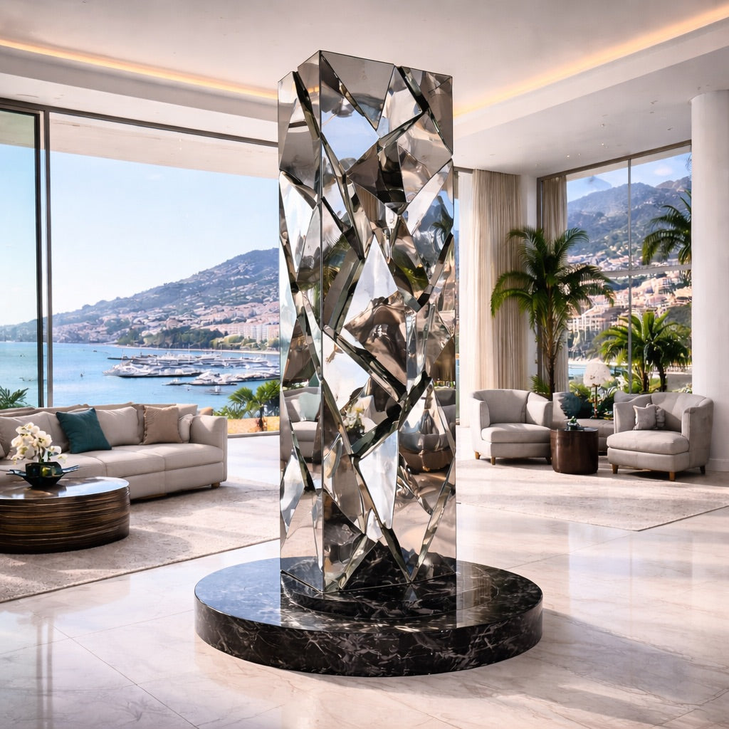 OSO Stainless Steel Shattered Sculpture