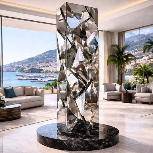 OSO Stainless Steel Shattered Sculpture