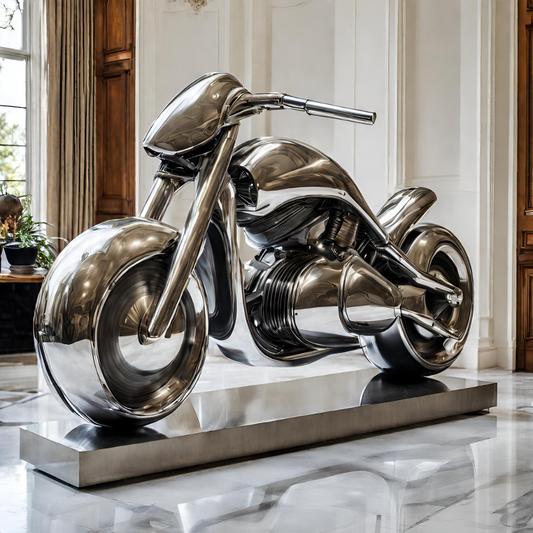 ArtZ® Stainless Steel Motorcycle Sculpture