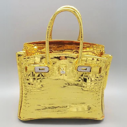 ArtZ® Very Fancy Bag Vase Sculpture Vase Bag Sculpture Gold