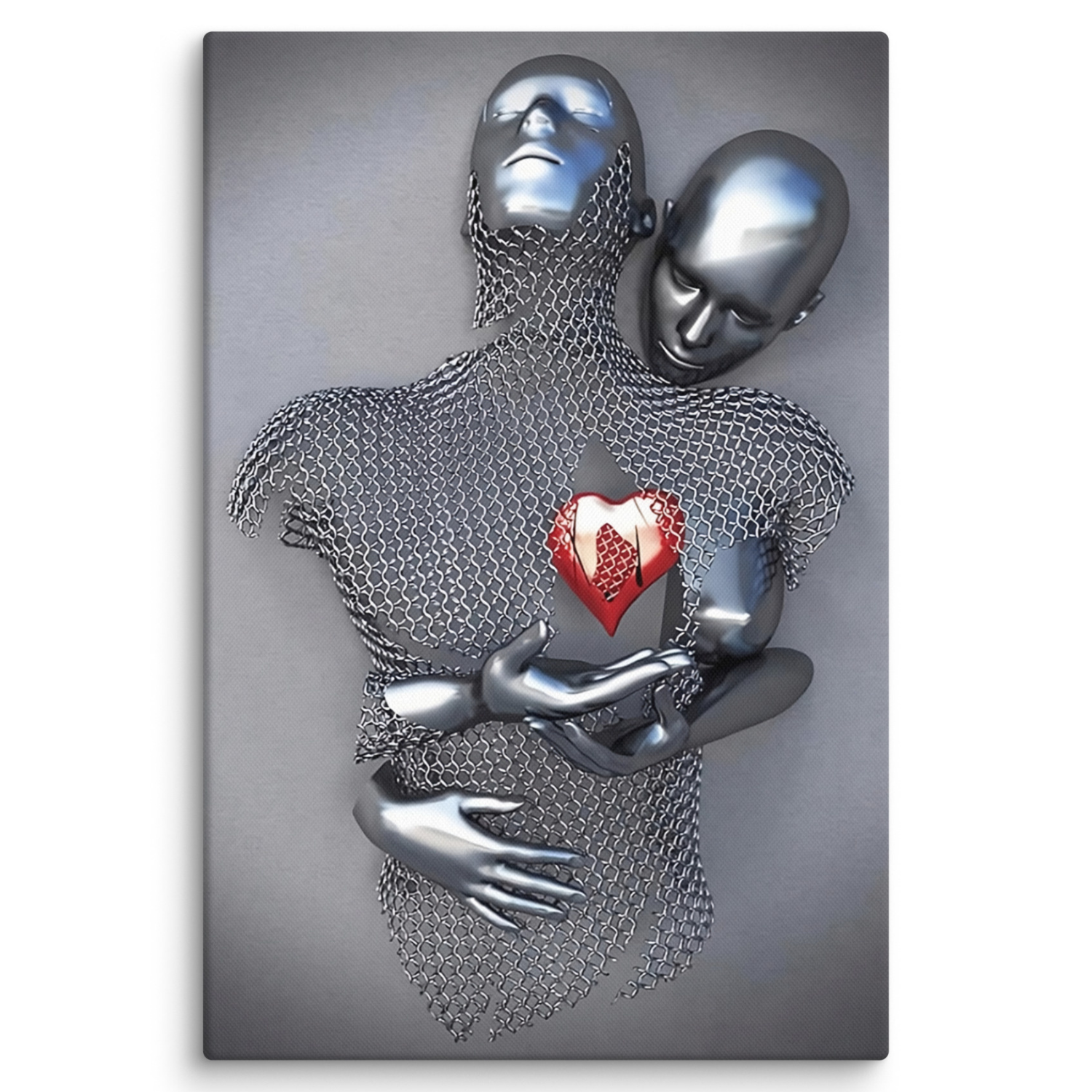 ArtZ® Emotions Canvas Paintings Wall Art Red Heart 12 inch by 16 inch (30x40cm)