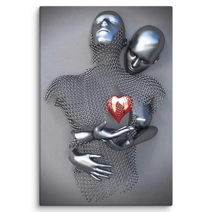 ArtZ® Emotions Canvas Paintings Wall Art Red Heart 12 inch by 16 inch (30x40cm)