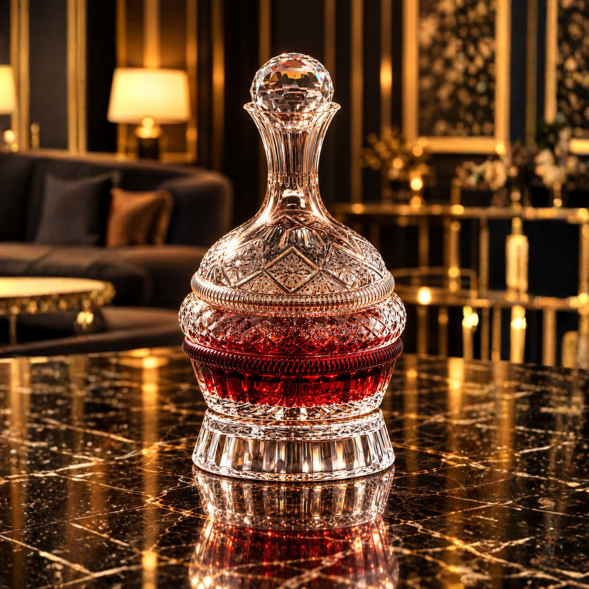 ArtZ® Tokyo Crystal Spinning Decanter and Base