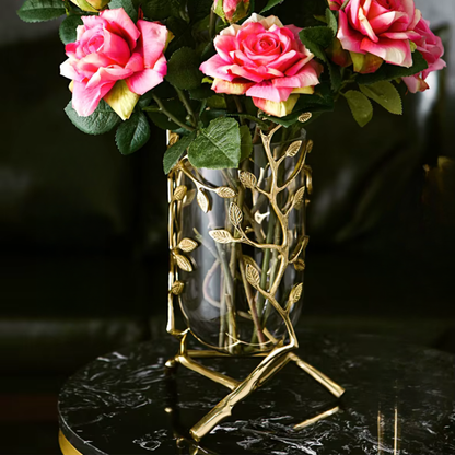 ArtZ® Golden Leaf Vase vase Small; Height 11 inch (28 cm)