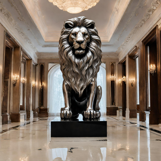 ArtZ® Stainless Steel Lion Sculpture