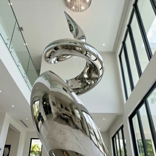 OSO Stainless Steel Momentum Sculpture Stainless Steel Florida Panthers Stanley Cup Hockey Sculpture