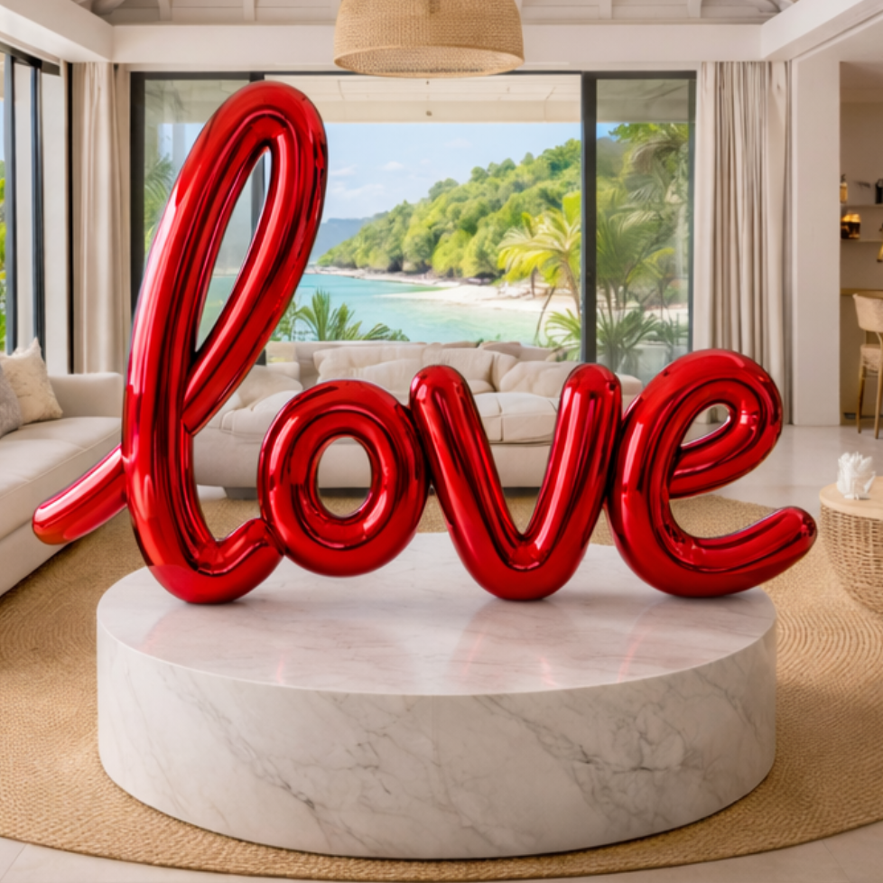 OSO Stainless Steel Balloon Love Sculpture