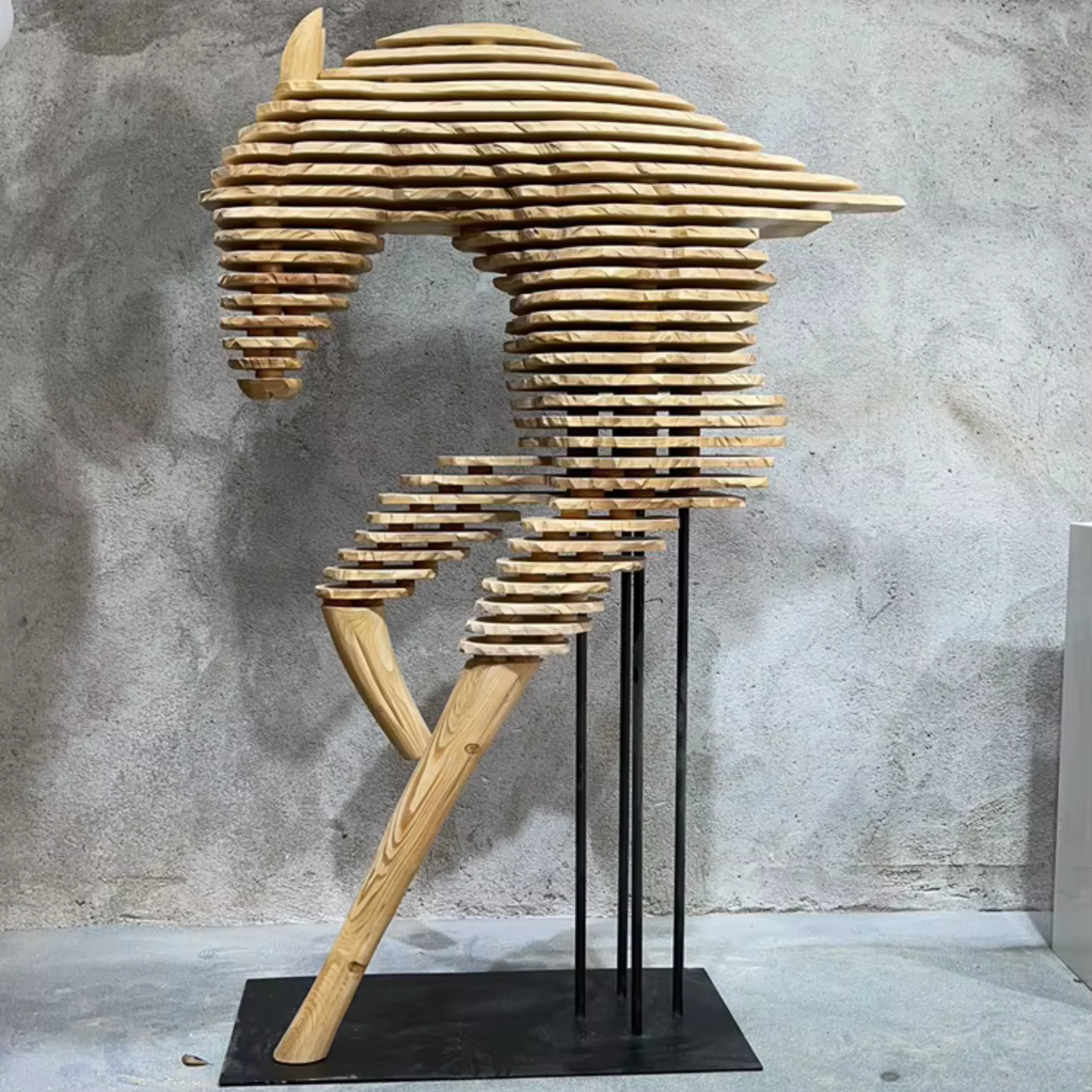 ArtZ® Solid Wood Handmade Strata Stallion Sculpture