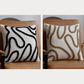 ArtZ® Bohemian Bliss Pillow Covers, Set of 2 Pillow Cover 1 Black Line Pillow Cover & 1 Coffee Line Pillow Cover