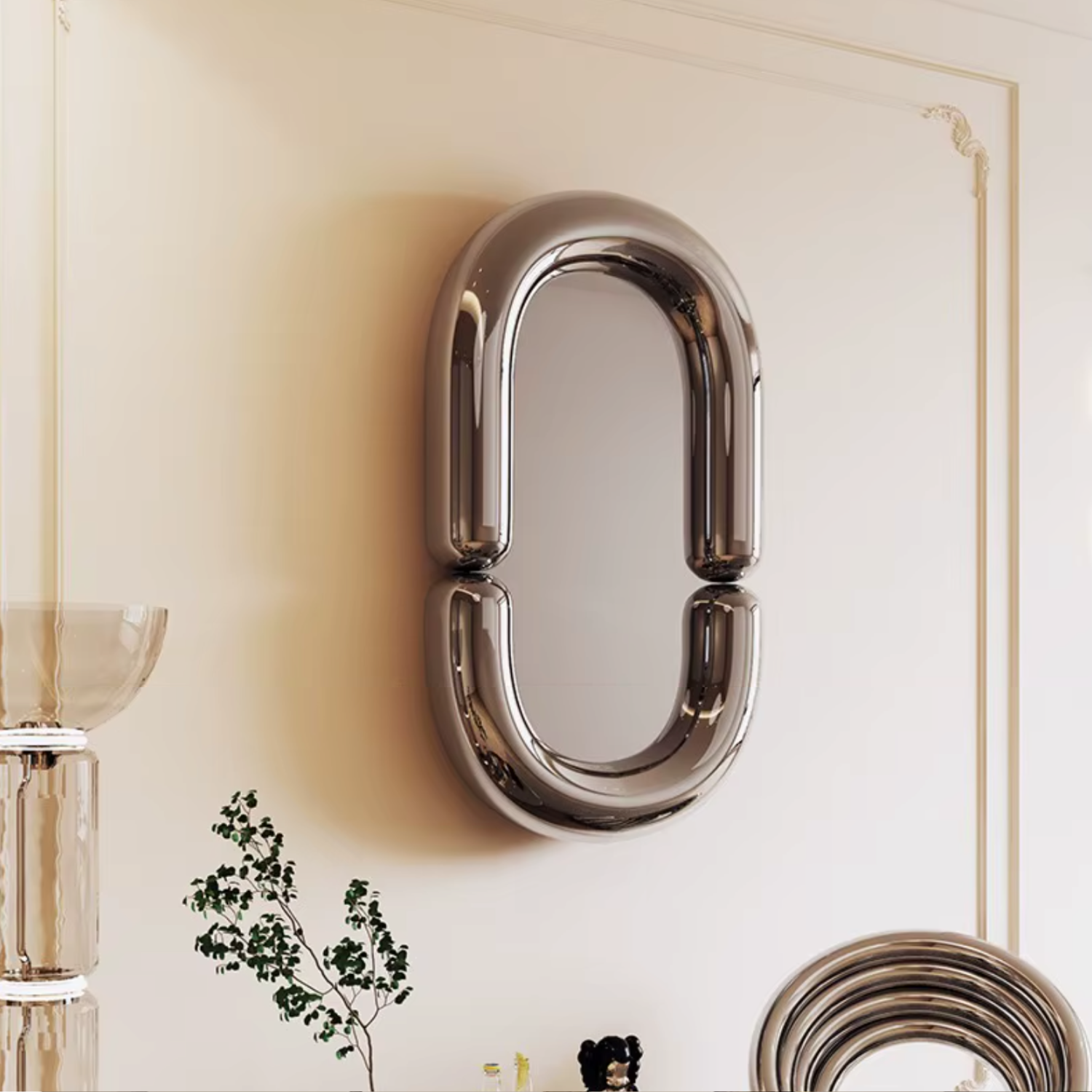 ArtZ® Opal Whirl Stainless Steel Hanging Sculpture Stainless Steel Hanging Sculpture