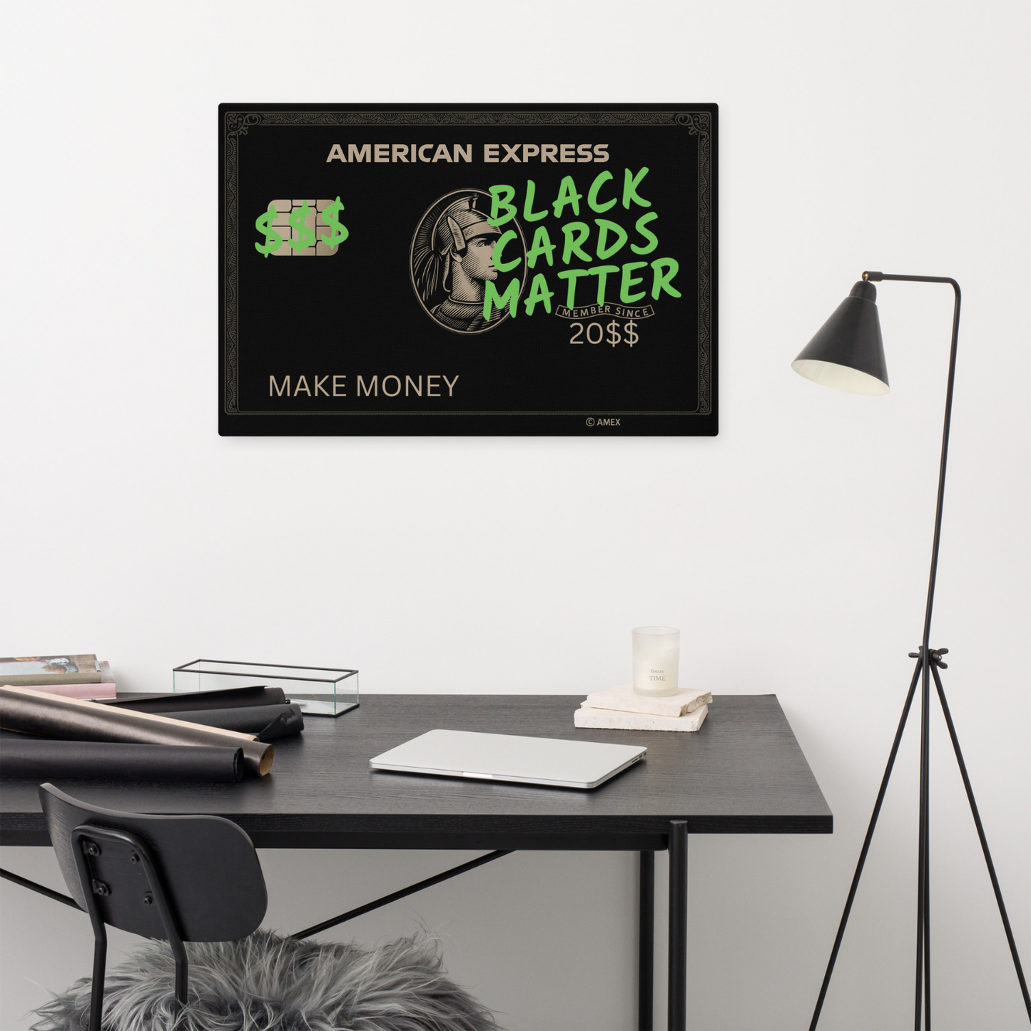 ArtZ® Black Cards Matter Painting Wall Art
