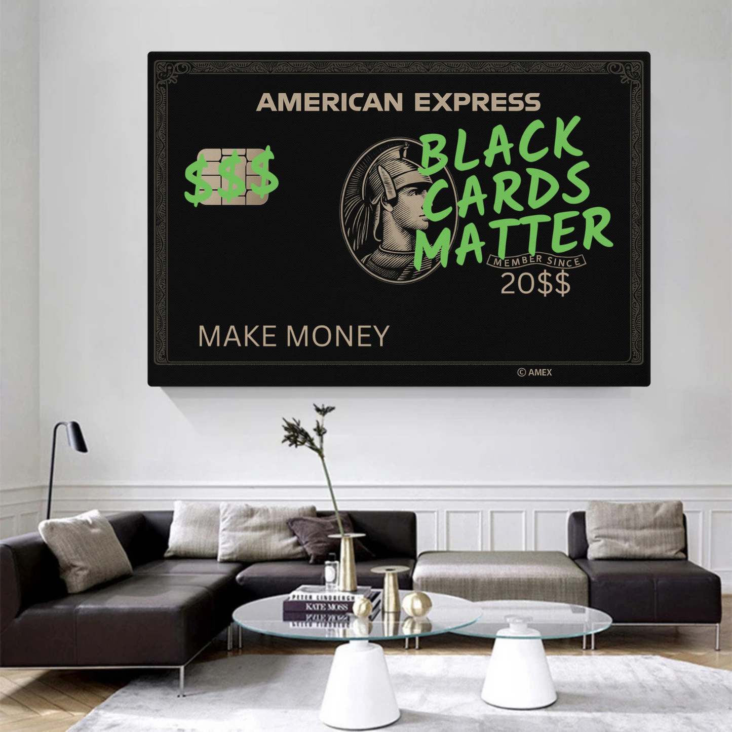 ArtZ® Black Cards Matter Painting Wall Art