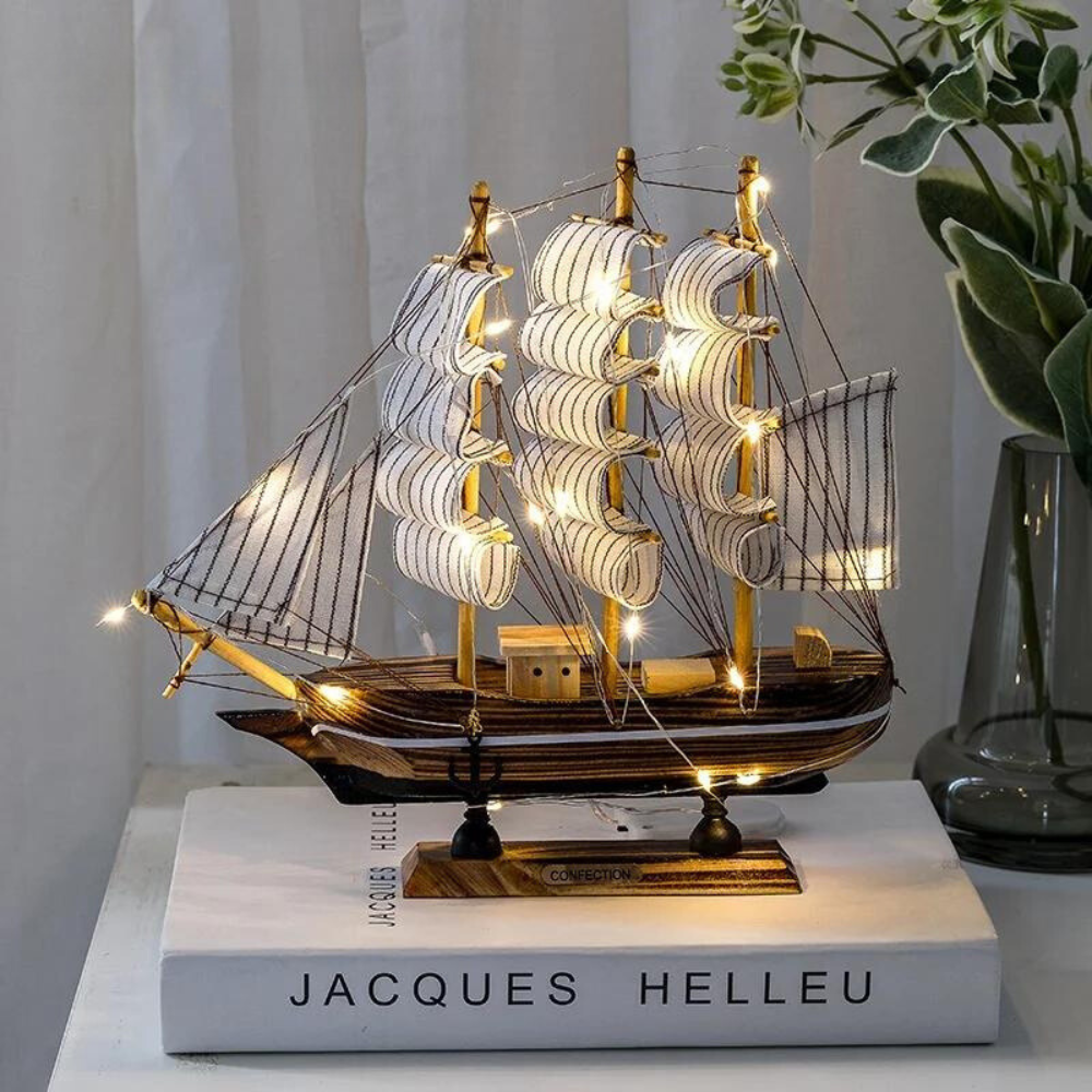 ArtZ® Nordic Wooden Sailboat Sculptures