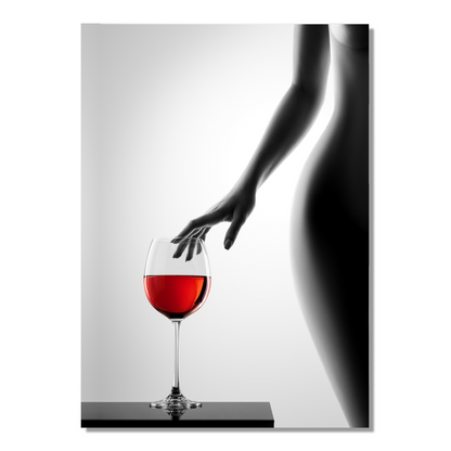 ArtZ® Who Wants Wine Painting Wall Art Wine Glass On Table 12 inch by 16 inch (30x40cm)