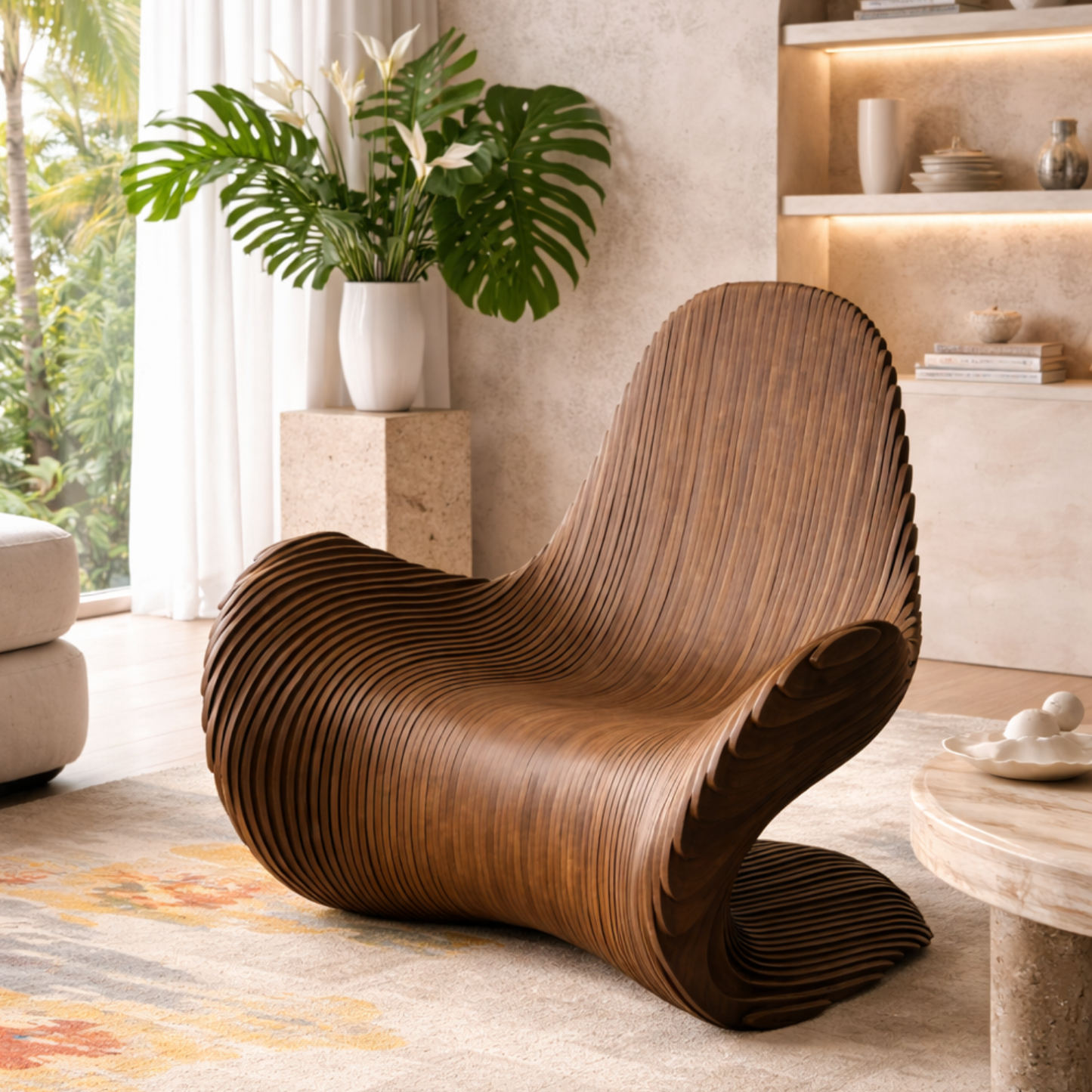 ArtZ® Solid Wood Handmade Solara Chair
