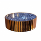 Rossella Fiorillo Ceramic Texture RF Eclisse Line Model Millerighe OSL010 Purple RF Texture Interior Rose Gold-plated Exterior Sink
