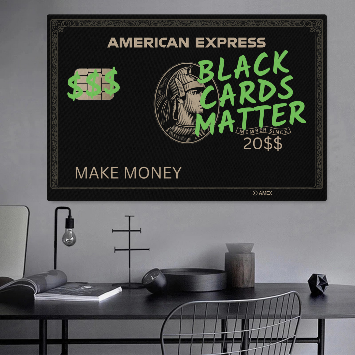 ArtZ® Black Cards Matter Painting Wall Art