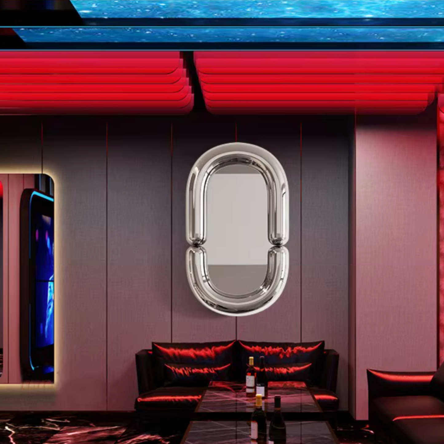 ArtZ® Opal Whirl Stainless Steel Hanging Sculpture Stainless Steel Hanging Sculpture