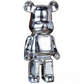 ArtZ® Bear Sculpture Bear Sculpture Silver Height 10.6 inch (28 cm)