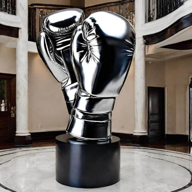 ArtZ Stainless Steel Boxing Gloves Sculpture
