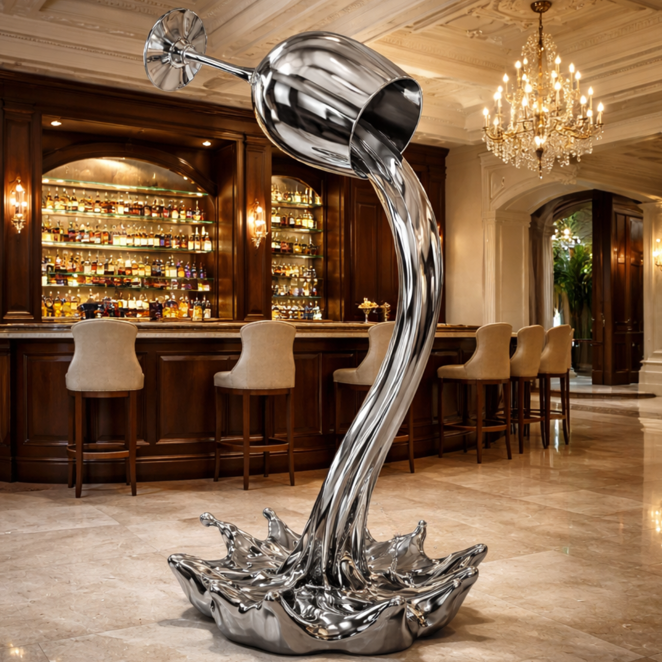 OSO Stainless Steel Elysian Pour Sculpture
