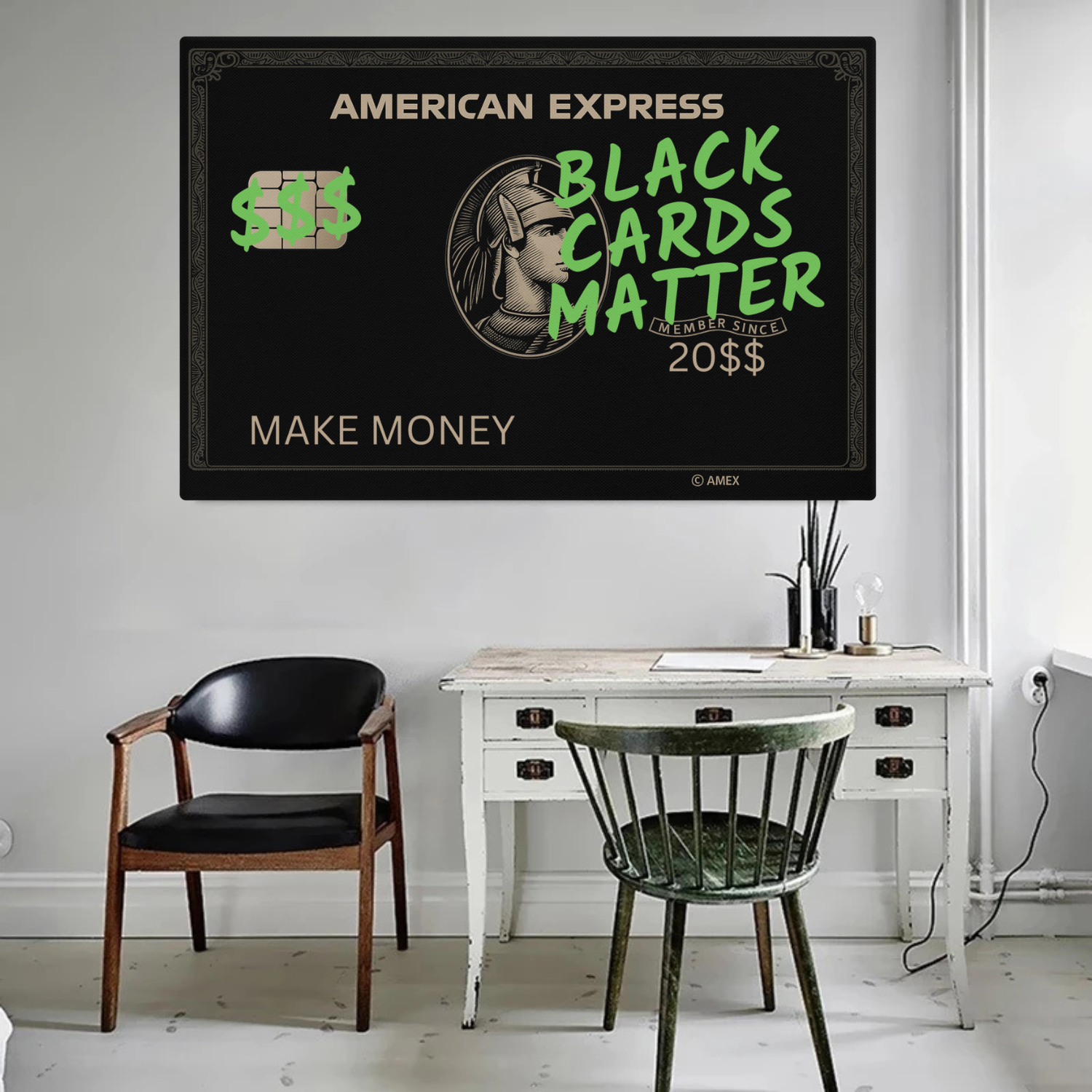 ArtZ® Black Cards Matter Painting Wall Art