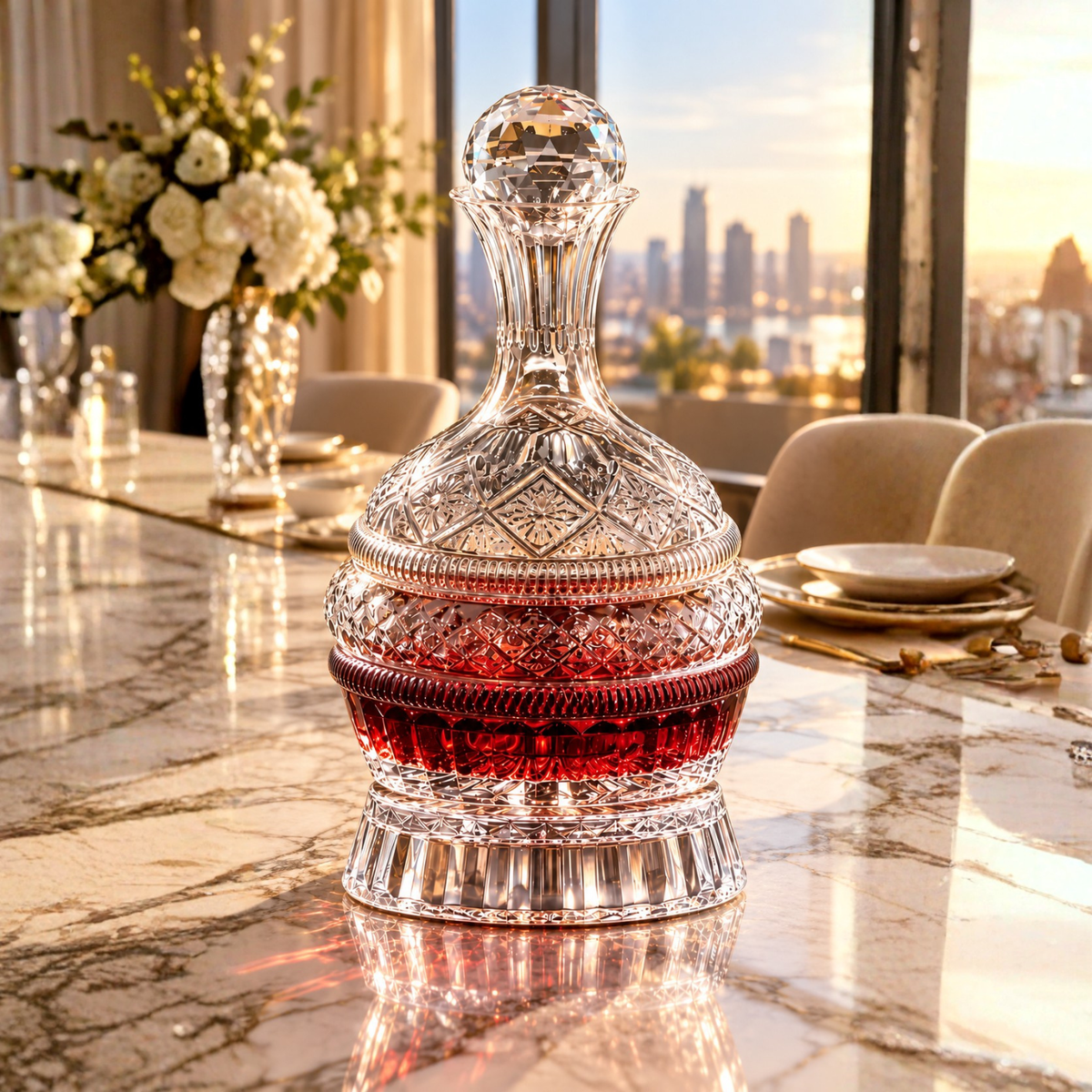 ArtZ® Tokyo Crystal Spinning Decanter and Base