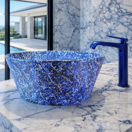 Rossella Fiorillo Ceramic Texture RF Luxury Line Model W1 Texture Blue RF Sink Rossella Fiorillo Ceramic Texture RF Luxury Line Model W1 Texture Blue RF Sink