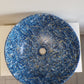 Rossella Fiorillo Ceramic Texture RF Luxury Line Model W1 Texture Blue RF Sink