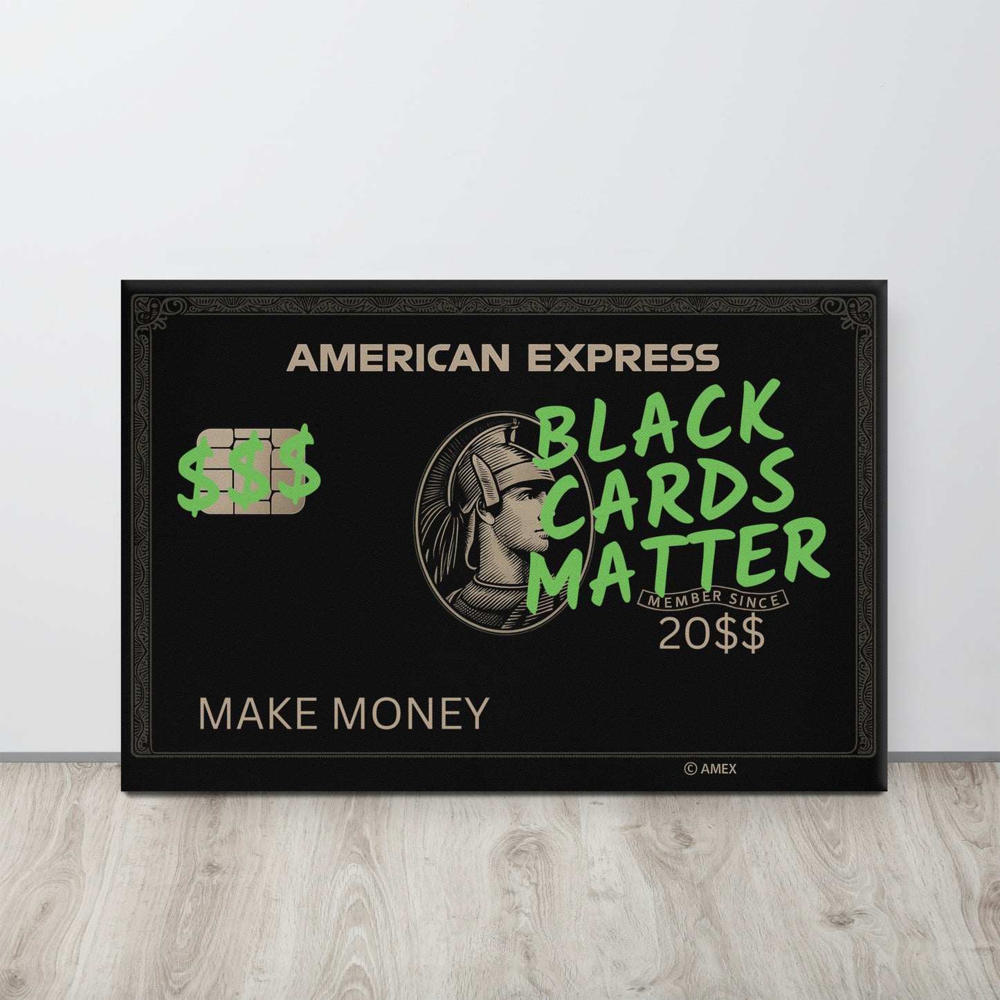 ArtZ® Black Cards Matter Painting Wall Art