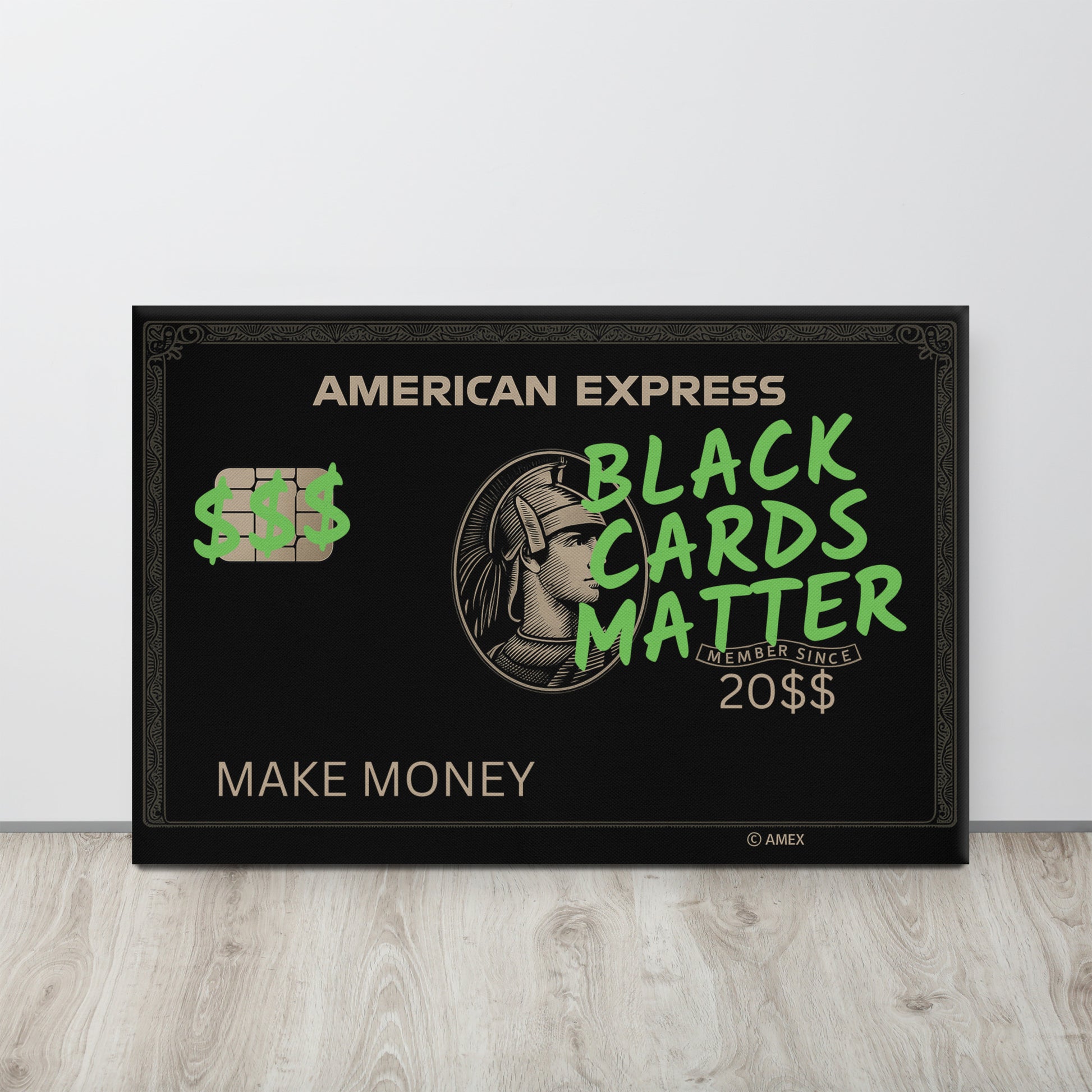 ArtZ® Black Cards Matter Painting Wall Art