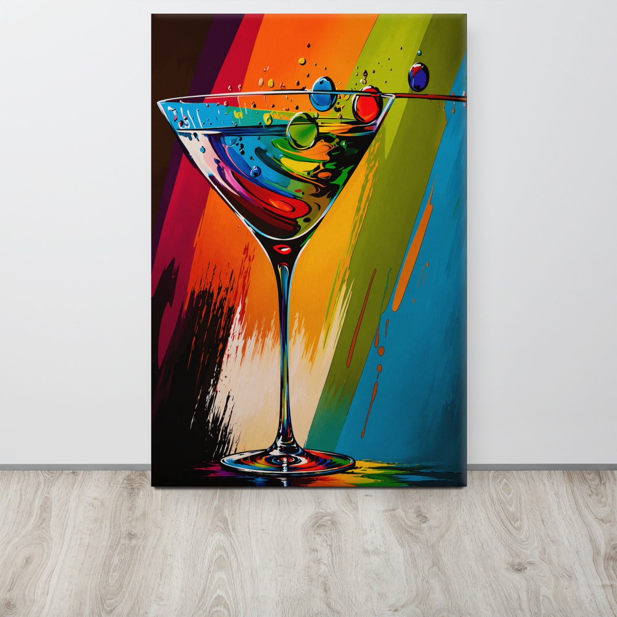 アート・デザイン・音楽 DavidHamilton Editions de La Martiniere ArtZ® Chromatic Indulgence Martini Painting – ArtZMiami