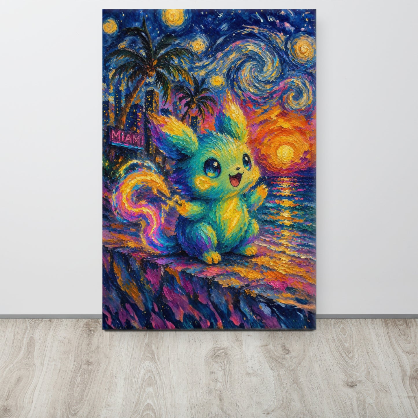 ArtZ® Neon Reverie Miami Nights Painting Wall Art